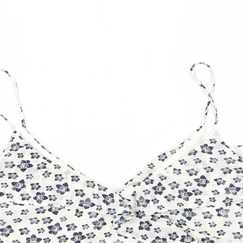 Womens UK Size 14 Topshop White Camisole Tank