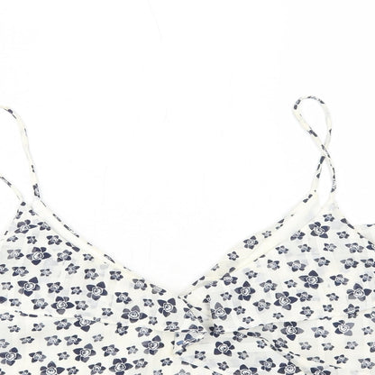 Womens UK Size 14 Topshop White Camisole Tank
