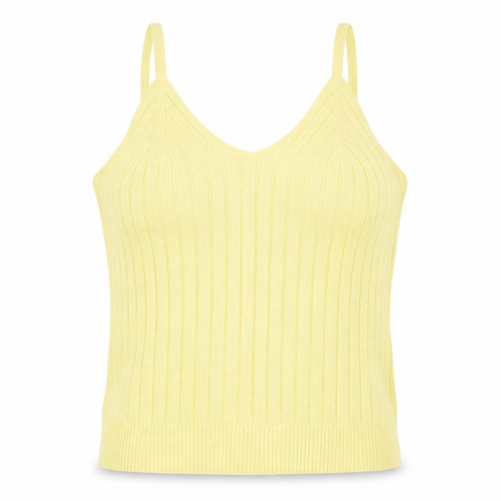 Womens UK Size L Mango Yellow Basic Tank