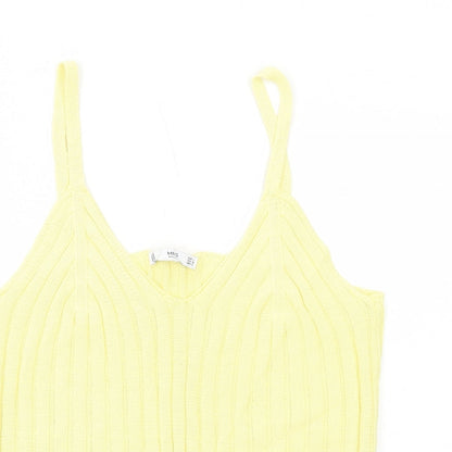 Womens UK Size L Mango Yellow Basic Tank