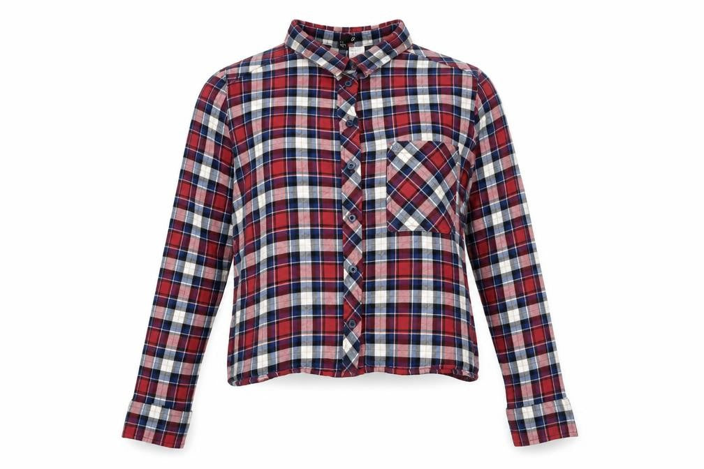 Womens UK Size 10 H&M Red Basic Button-Up