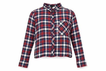 Womens UK Size 10 H&M Red Basic Button-Up