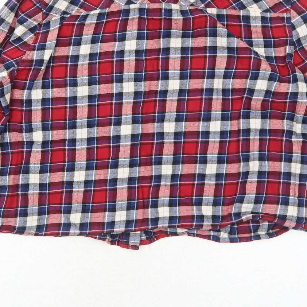 Womens UK Size 10 H&M Red Basic Button-Up
