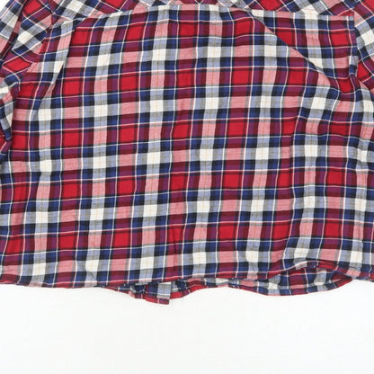 Womens UK Size 10 H&M Red Basic Button-Up