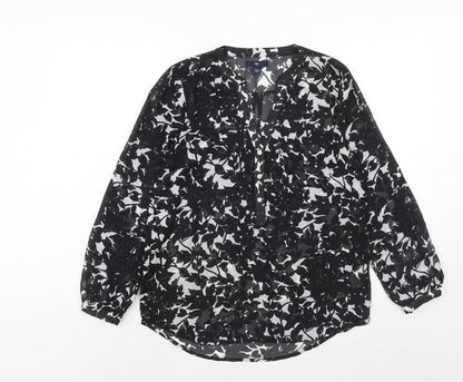 Womens UK Size S Gap Black Basic Blouse