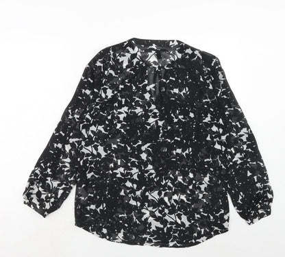 Womens UK Size S Gap Black Basic Blouse