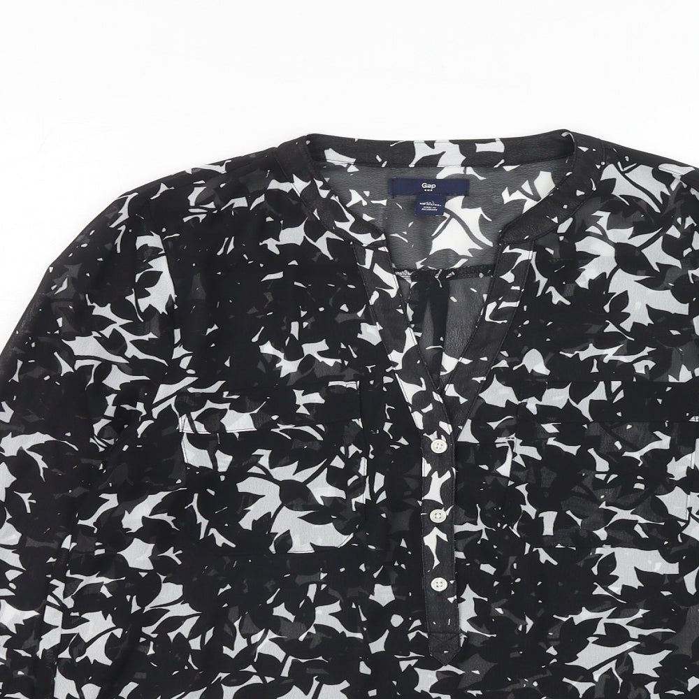 Womens UK Size S Gap Black Basic Blouse