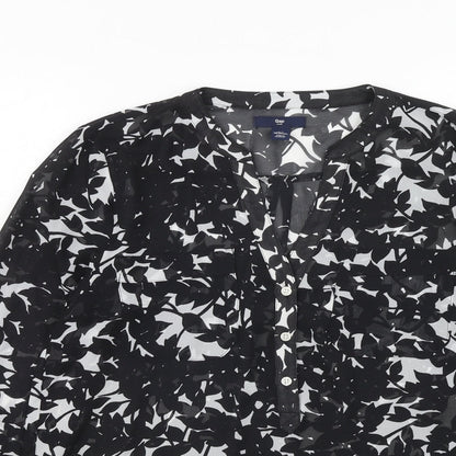 Womens UK Size S Gap Black Basic Blouse