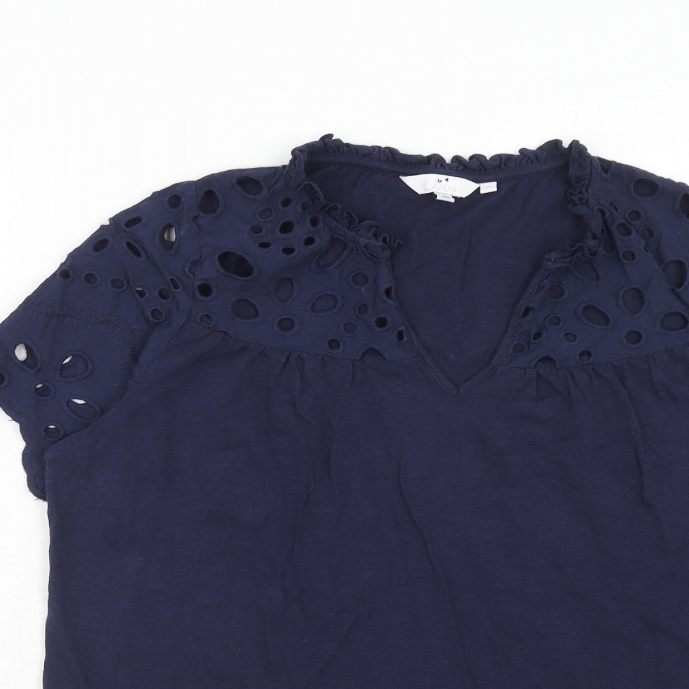 Womens UK Size 12 Julipa Blue Basic Blouse