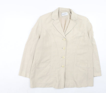NEXT Womens Beige Polyester Jacket Blazer Size 16