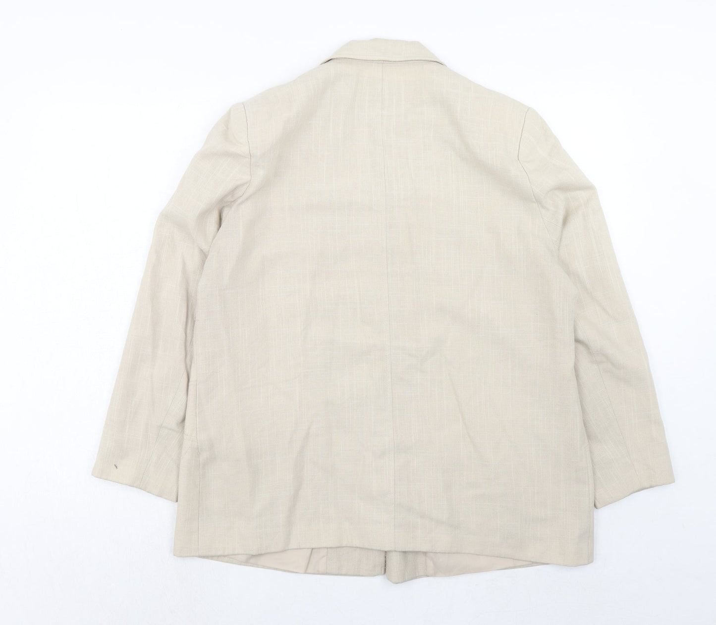 NEXT Womens Beige Polyester Jacket Blazer Size 16