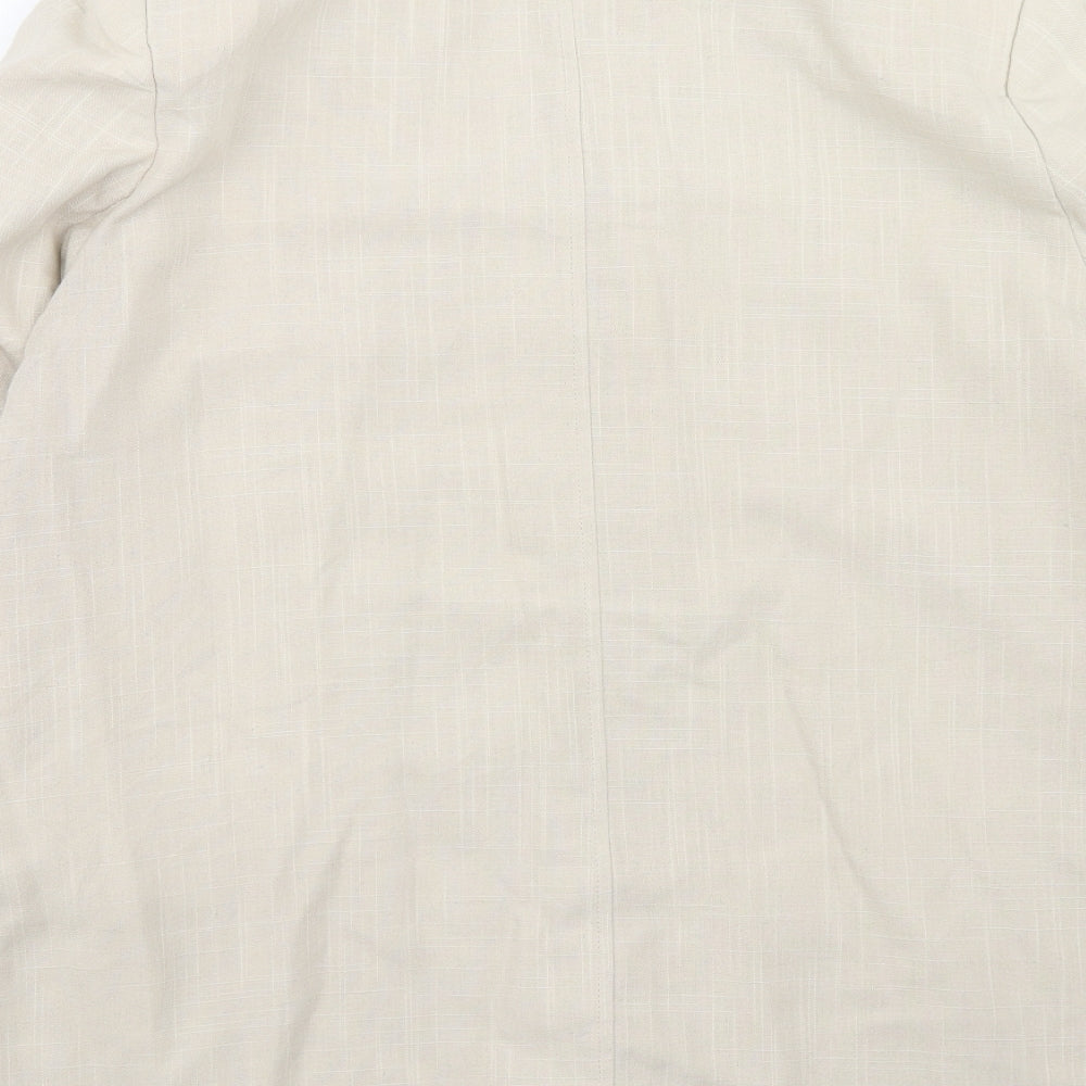 NEXT Womens Beige Polyester Jacket Blazer Size 16