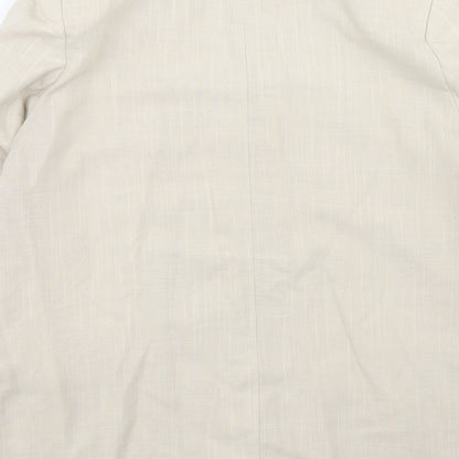 NEXT Womens Beige Polyester Jacket Blazer Size 16