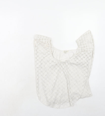 Womens UK Size 8 River Island White Basic Blouse