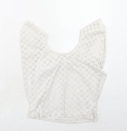 Womens UK Size 8 River Island White Basic Blouse