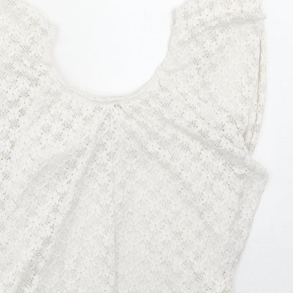 Womens UK Size 8 River Island White Basic Blouse