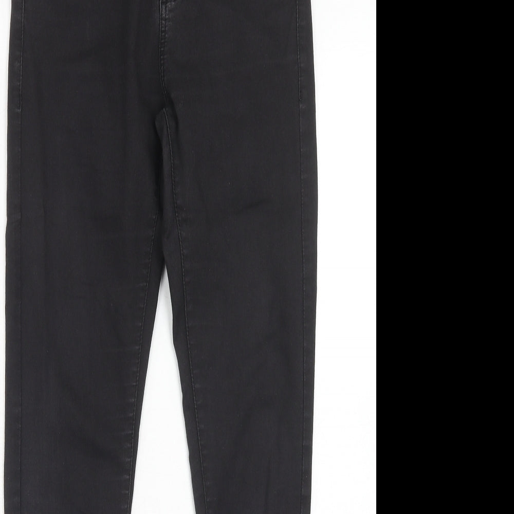Topshop Womens Black Cotton Skinny Jeans Size 26 in L30 in Regular Zip