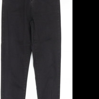 Topshop Womens Black Cotton Skinny Jeans Size 26 in L30 in Regular Zip