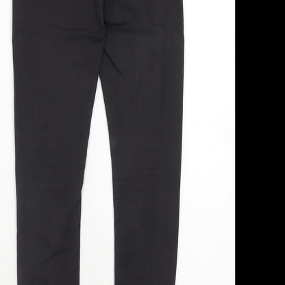 Topshop Womens Black Cotton Skinny Jeans Size 26 in L30 in Regular Zip