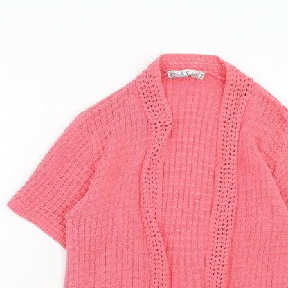 Womens UK Size S Pure & Natural Pink Cardigan Jumper