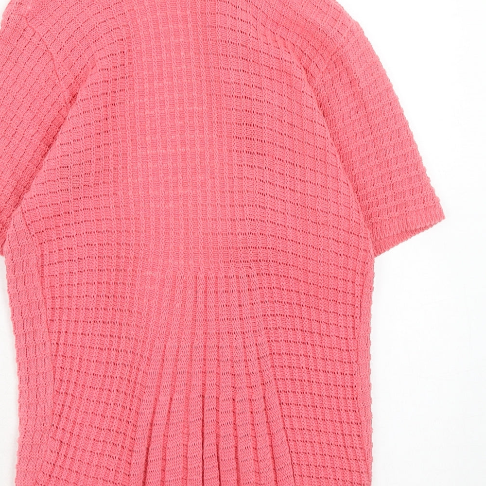 Womens UK Size S Pure & Natural Pink Cardigan Jumper
