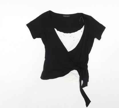 Womens UK Size 16 Alex & Co. Black Basic Blouse