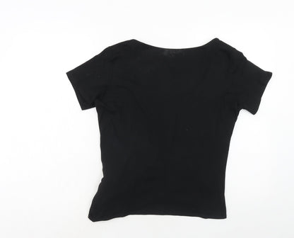 Womens UK Size 16 Alex & Co. Black Basic Blouse