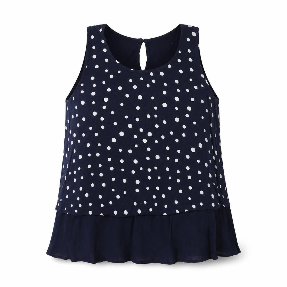 Womens UK Size S Mango Blue Basic Tank