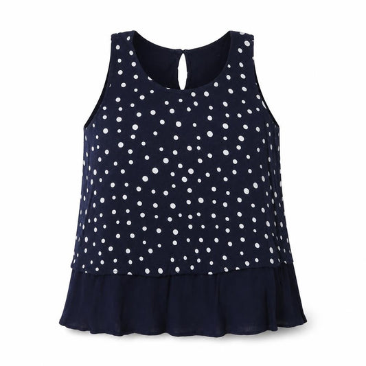 Womens UK Size S Mango Blue Basic Tank