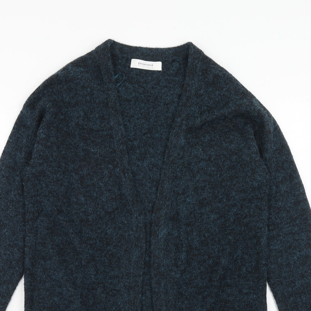 Promod Womens Blue V-Neck Acrylic Cardigan Jumper Size M