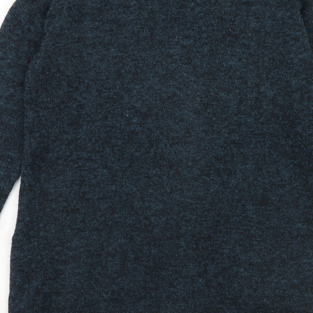 Promod Womens Blue V-Neck Acrylic Cardigan Jumper Size M
