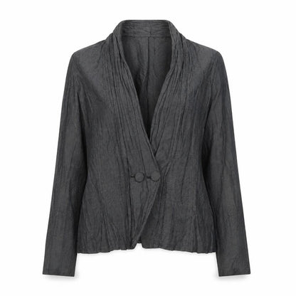 Marie Mero Womens Grey Jacket Blazer Size 12 Button