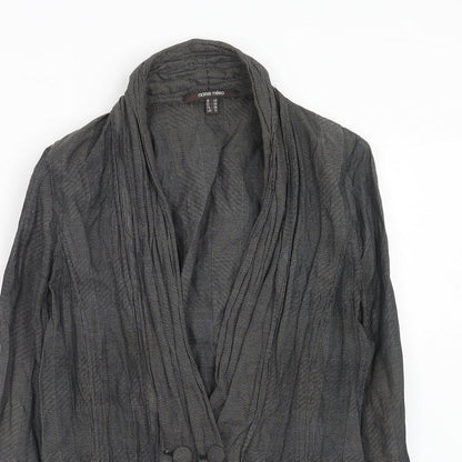 Marie Mero Womens Grey Jacket Blazer Size 12 Button