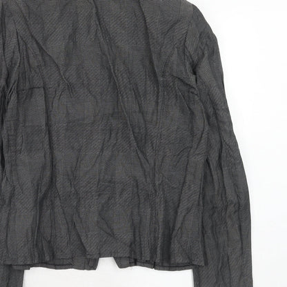 Marie Mero Womens Grey Jacket Blazer Size 12 Button