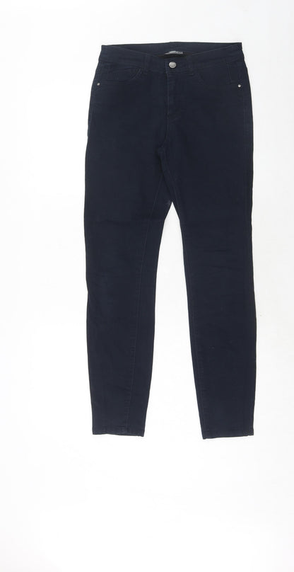 Yessica Womens Blue Cotton Skinny Jeans Size 8 Regular Zip