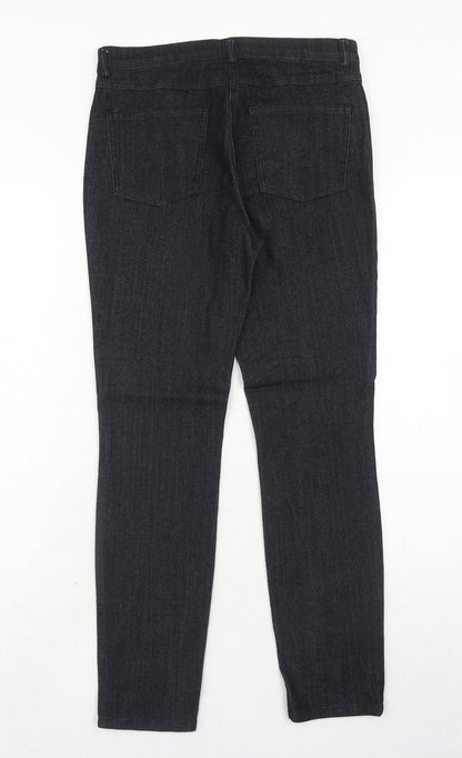 Kulclothing Womens Black Polyester Skinny Jeans Size 10 Regular Zip