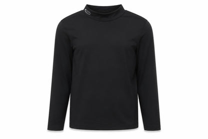 Crane Boys Black Polyester Pullover T-Shirt Size 9-10 Years Mock Neck Pullover