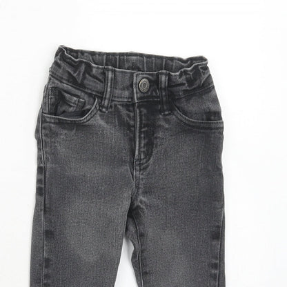 Gap Boys Grey Cotton Skinny Jeans Size 2 Years Regular Button