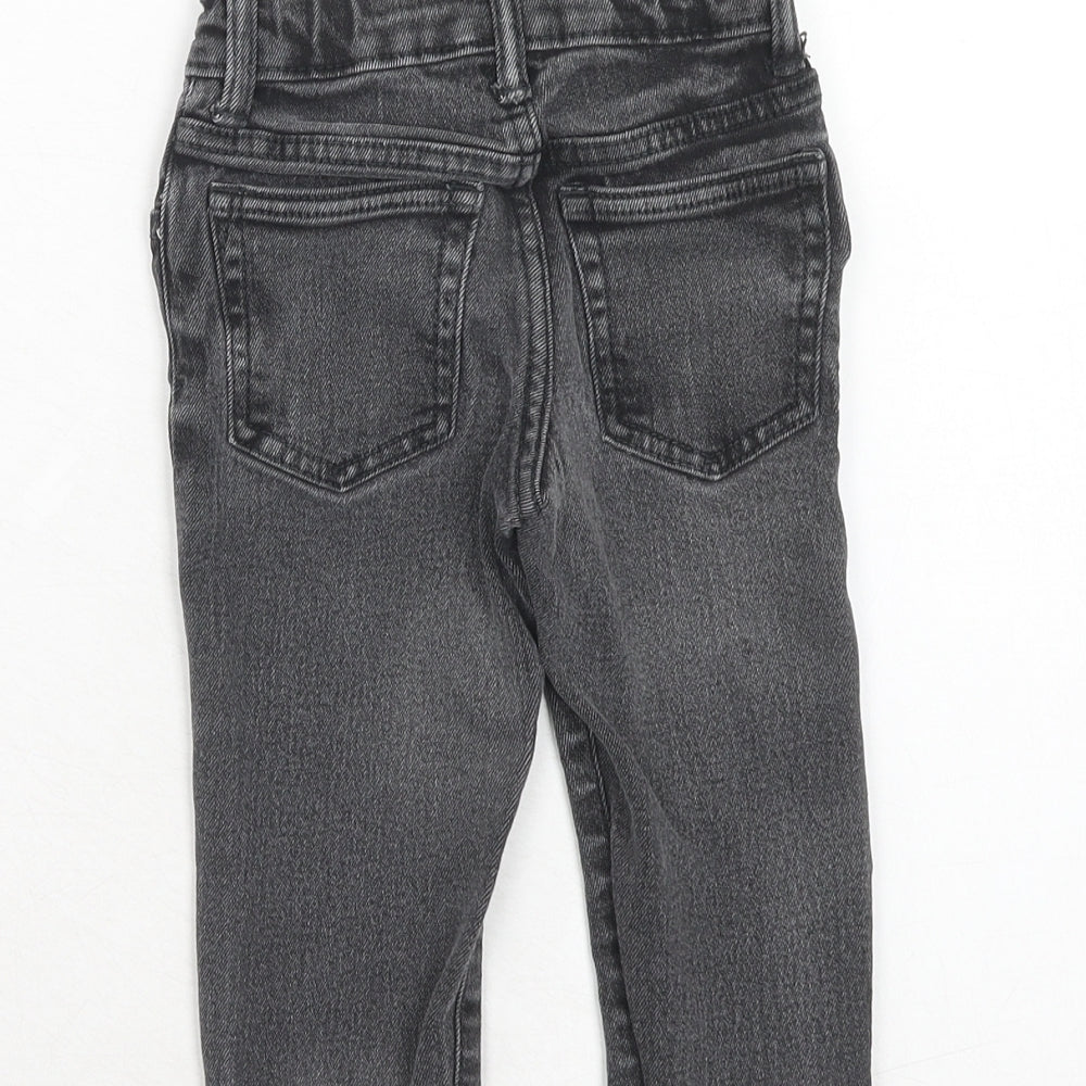 Gap Boys Grey Cotton Skinny Jeans Size 2 Years Regular Button