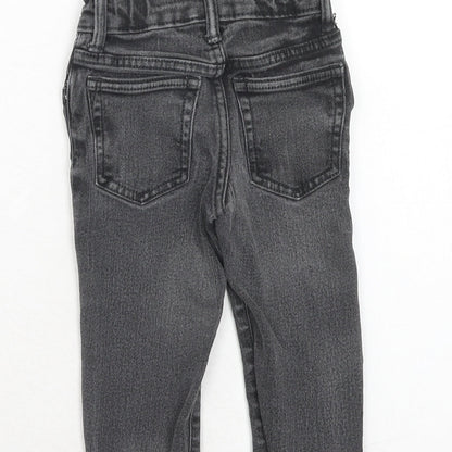 Gap Boys Grey Cotton Skinny Jeans Size 2 Years Regular Button
