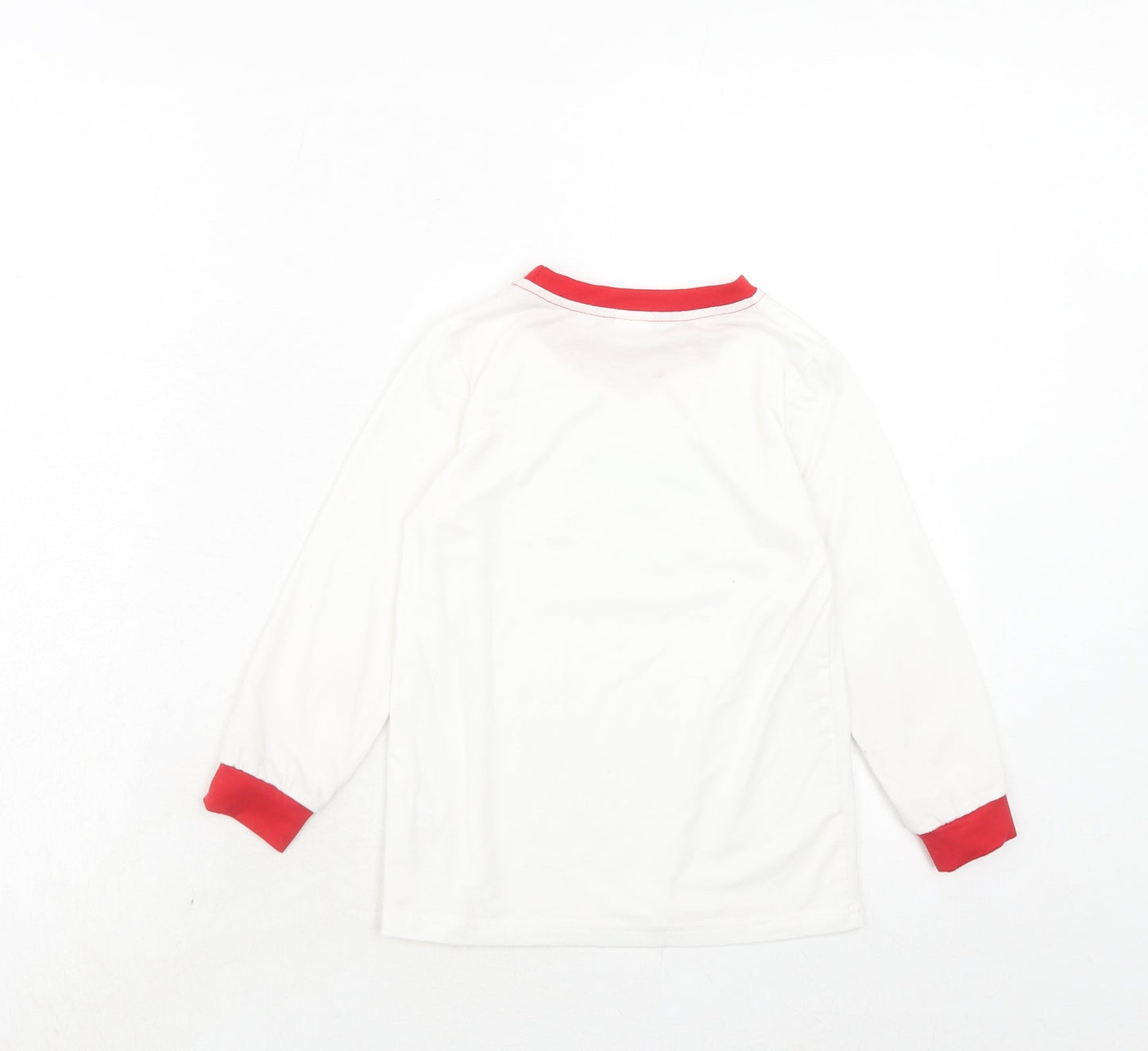 PatPat Girls White Polyester Pullover T-Shirt Size 6-7 Years Round Neck Pullover - Christmas