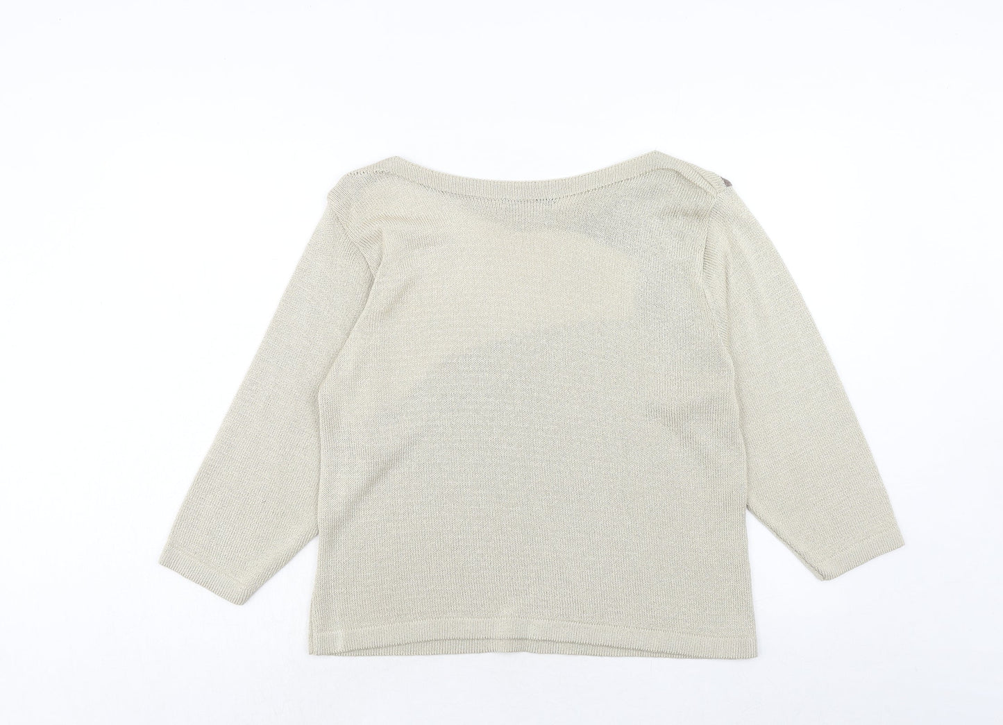 Womens UK Size L Alexara Beige Pullover Jumper