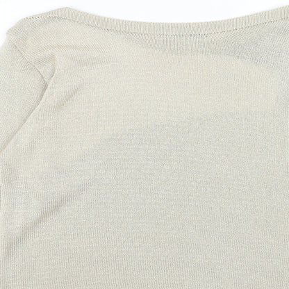 Womens UK Size L Alexara Beige Pullover Jumper