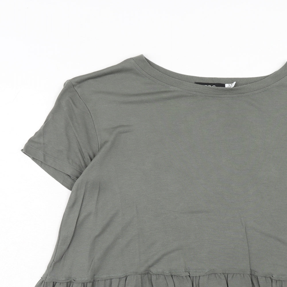 BDG Womens Green Modal Basic T-Shirt Size S Boat Neck