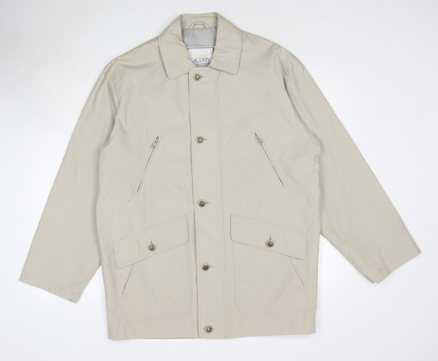 Aldon Mens Beige Jacket Size S Zip