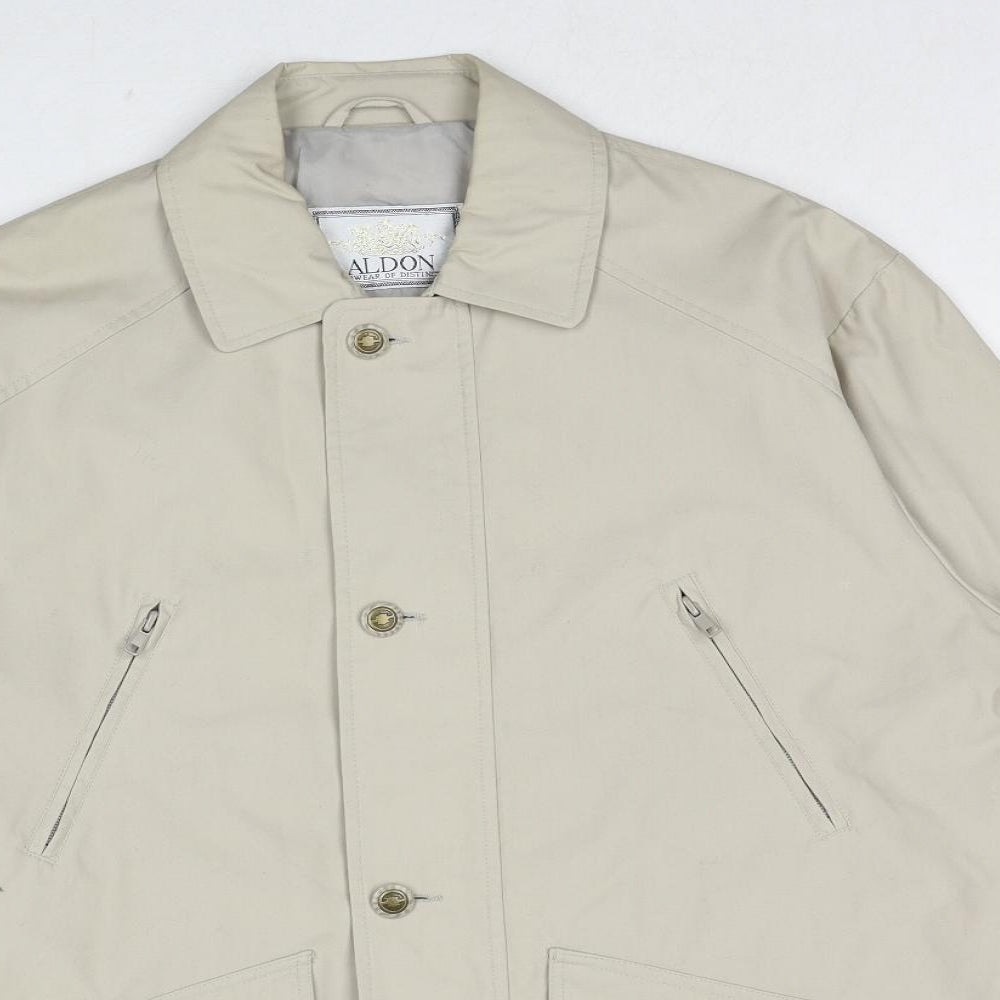 Aldon Mens Beige Jacket Size S Zip