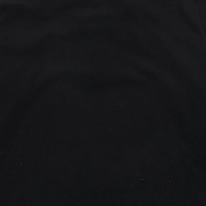 Sports Mens Black Polyester Pullover Sweatshirt Size XL