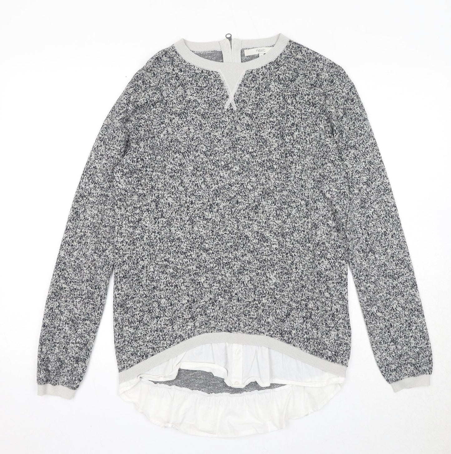 Womens UK Size 10 NEXT Grey Pullover Jumper