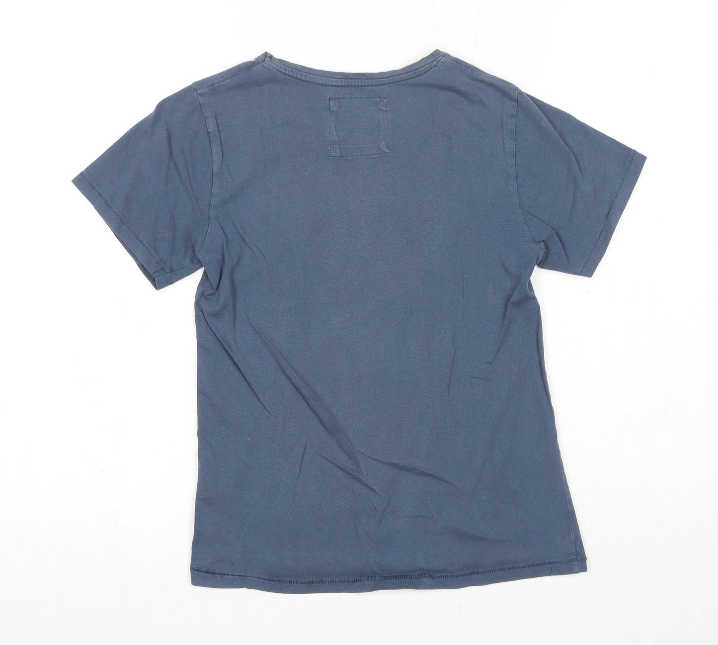 Kids Graffiti Boys Blue Cotton Pullover T-Shirt Size 10 Years Round Neck Pullover - Manhattan