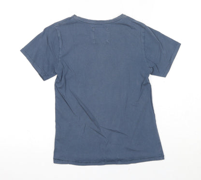Kids Graffiti Boys Blue Cotton Pullover T-Shirt Size 10 Years Round Neck Pullover - Manhattan